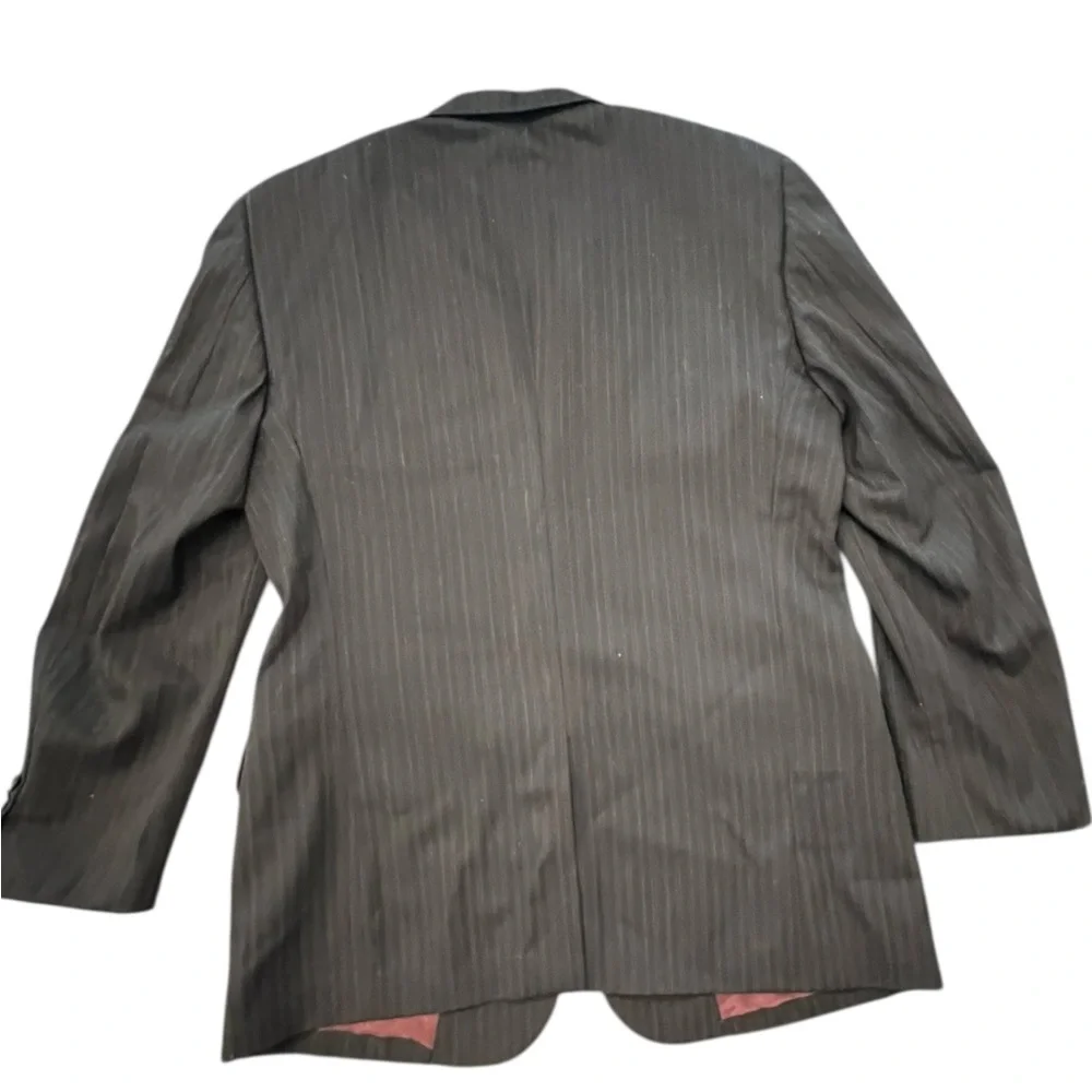 Dolce & Gabbana Mens Black Red Pin Stripe Blazer Jacket Vintage Luxury 36 COA‎
